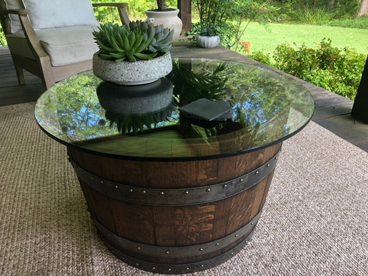 Authentic Whiskey Barrel Coffee/End Table