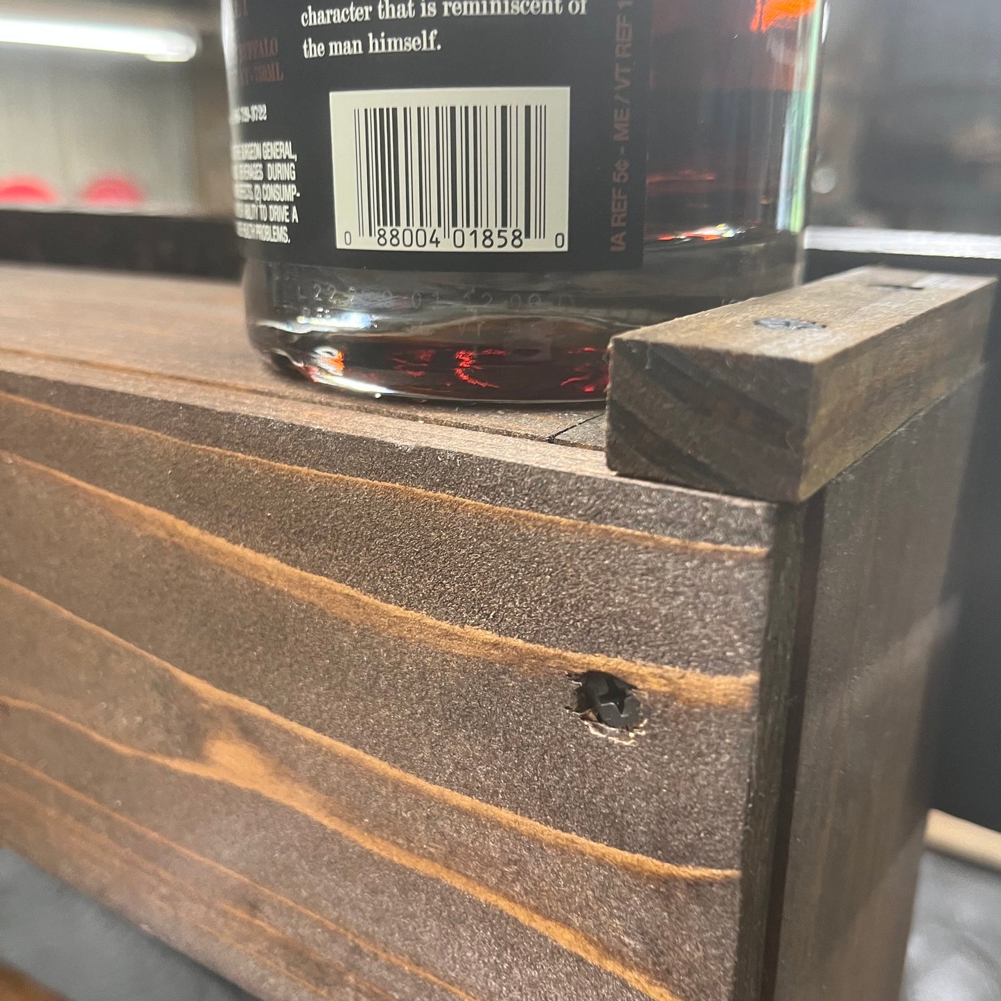 Whiskey Barrel Stave Hanging Liquor Bar