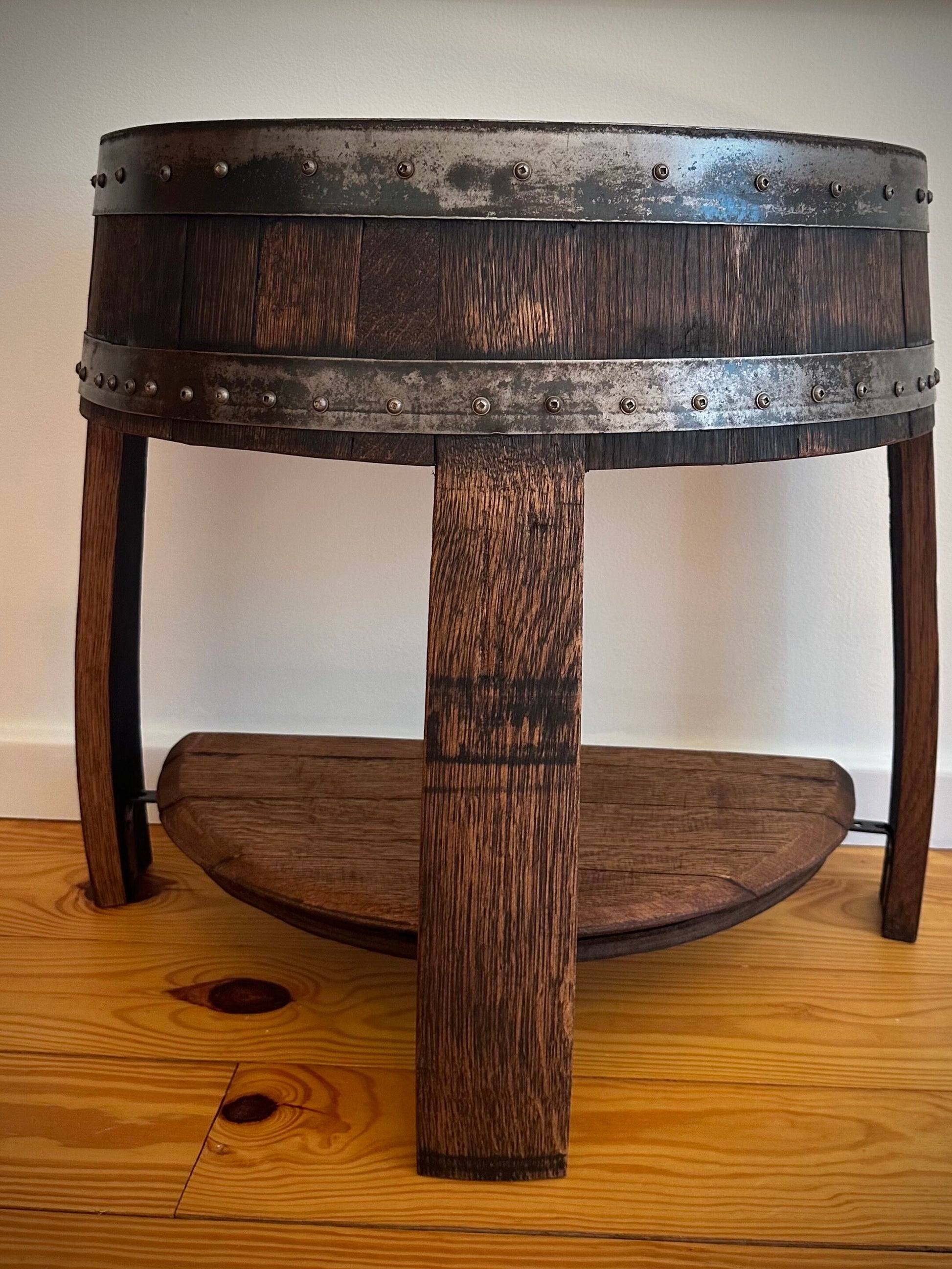 Bourbon Barrel End Table