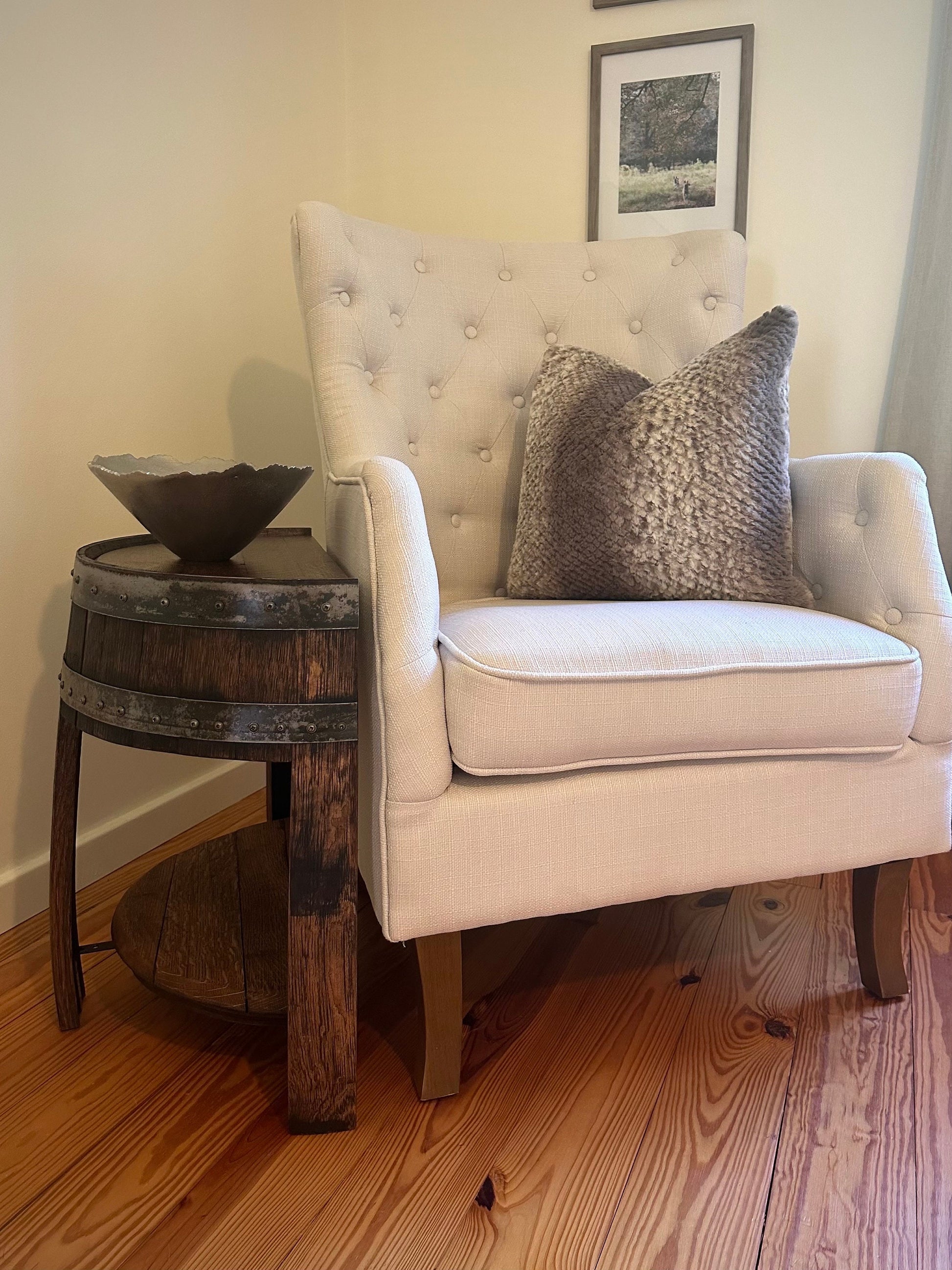 Bourbon Barrel End Table