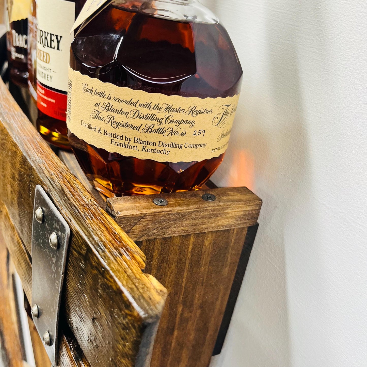 Bourbon Whiskey Barrel Stave Hanging Liquor Bar