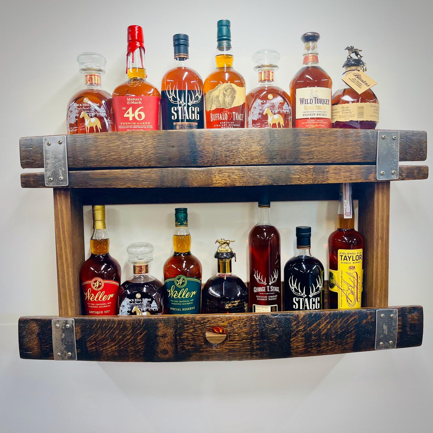 Bourbon Whiskey Barrel Stave Hanging Liquor Bar